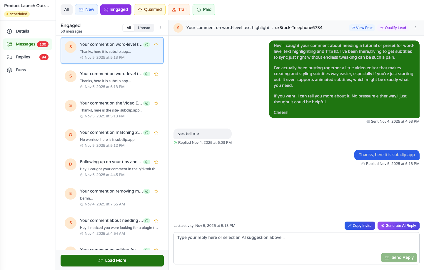 Customer conversation 2